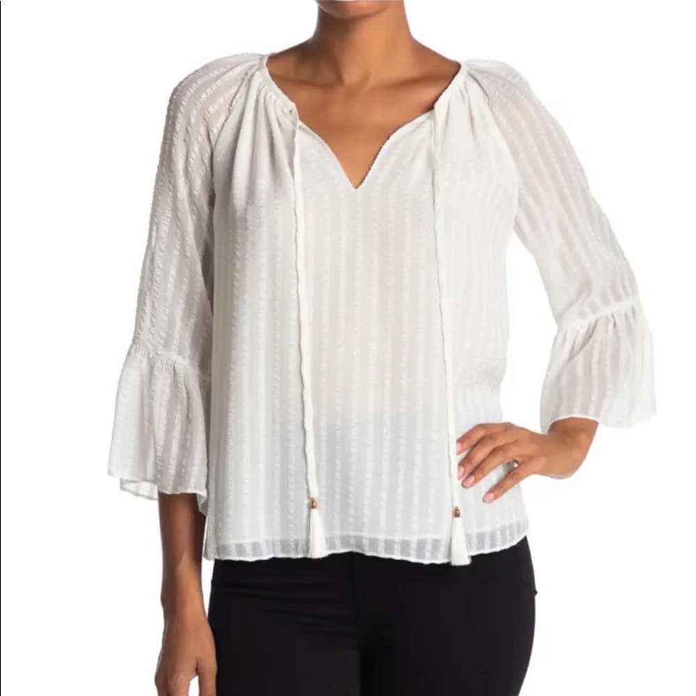Ramy Brook Lola Bell Sleeve Chiffon Top